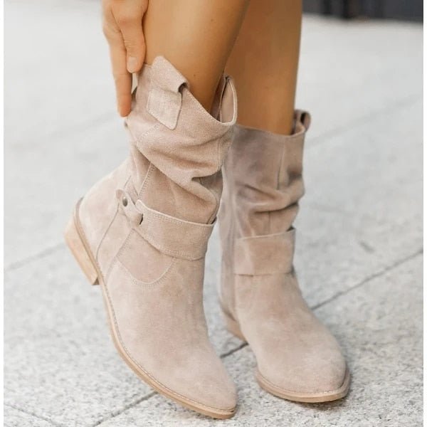 Mid-Calf Winter Boots with Heel - Iris-Beige-4-State of Style
