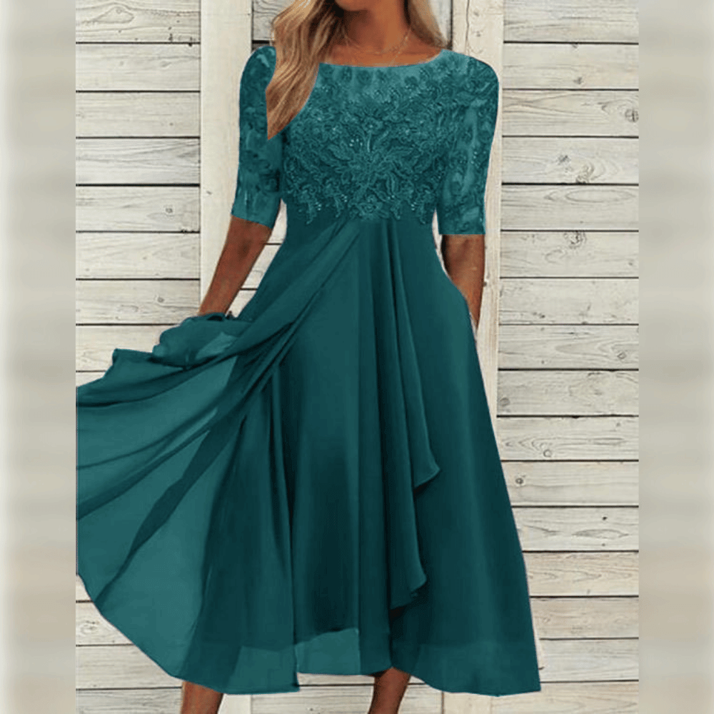 Midi Dress for Every Occasion - Elena-Turquoise-S-State of Style