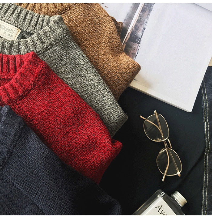 MikesSweater | Men's Classic Knit Pullover-Red-M-State of Style