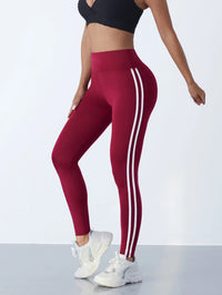 Mila High-Waist Yoga Leggings-Burgundy-S-State of Style