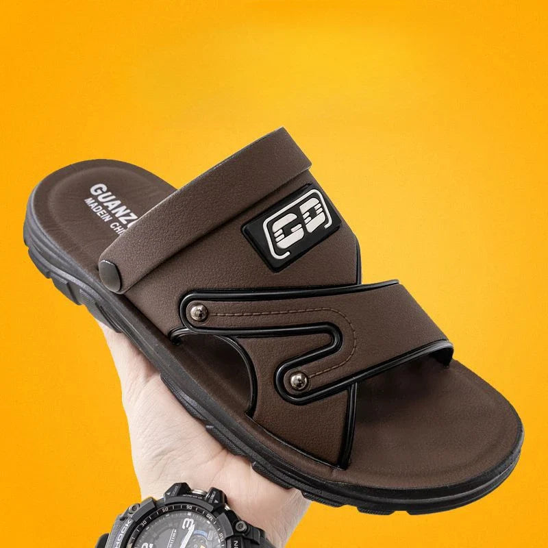 Milo - Donkerbruine Slippers-Donkerbruin-40-State of Style
