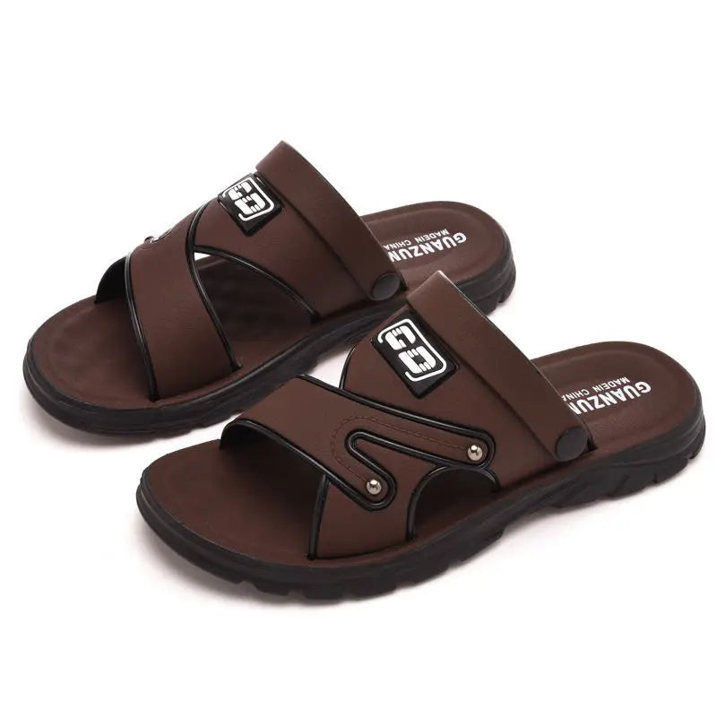Milo - Donkerbruine Slippers-Donkerbruin-40-State of Style