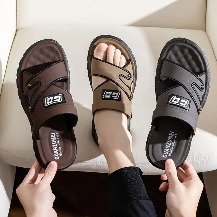 Milo - Donkerbruine Slippers-Donkerbruin-40-State of Style