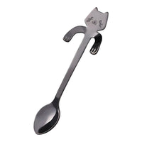 Mini Cat Spoon in Stainless Steel - Whiskra-Black-State of Style