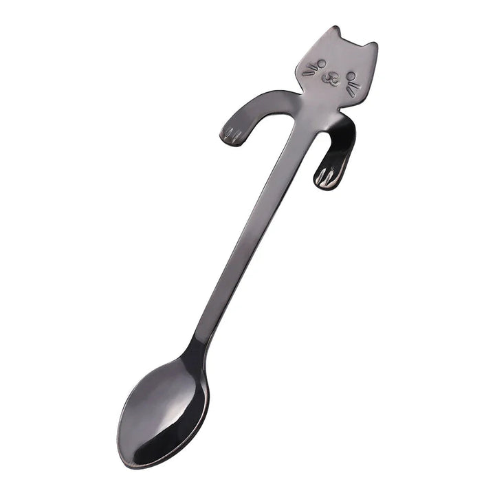 Mini Cat Spoon in Stainless Steel - Whiskra-Black-State of Style