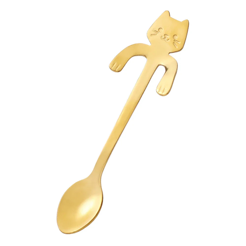 Mini Cat Spoon in Stainless Steel - Whiskra-Gold-State of Style