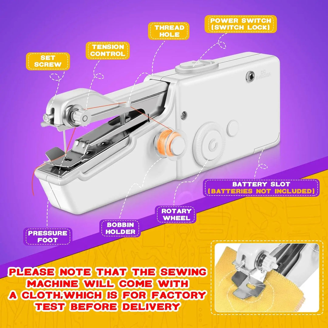 Mini Electric Sewing Machine - StitchMatic-Pink set-State of Style