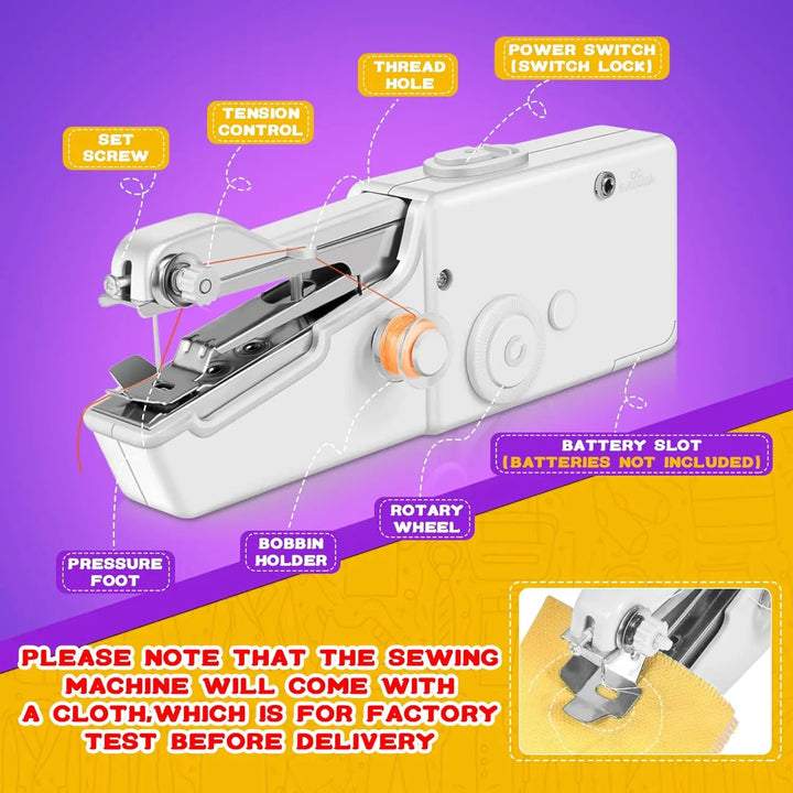 Mini Electric Sewing Machine - StitchMatic-Pink set-State of Style