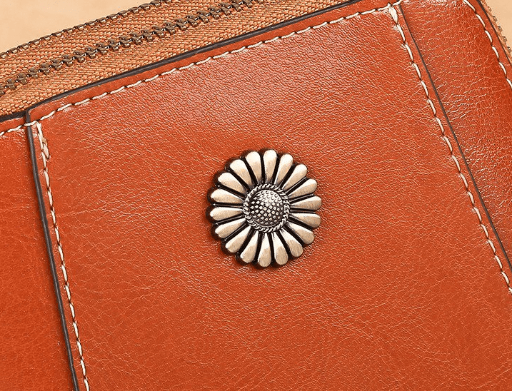 Mini Learning Crossbody Bag with Floral Detail - Liora-Brown-State of Style
