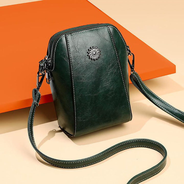 Mini Learning Crossbody Bag with Floral Detail - Liora-Green-State of Style