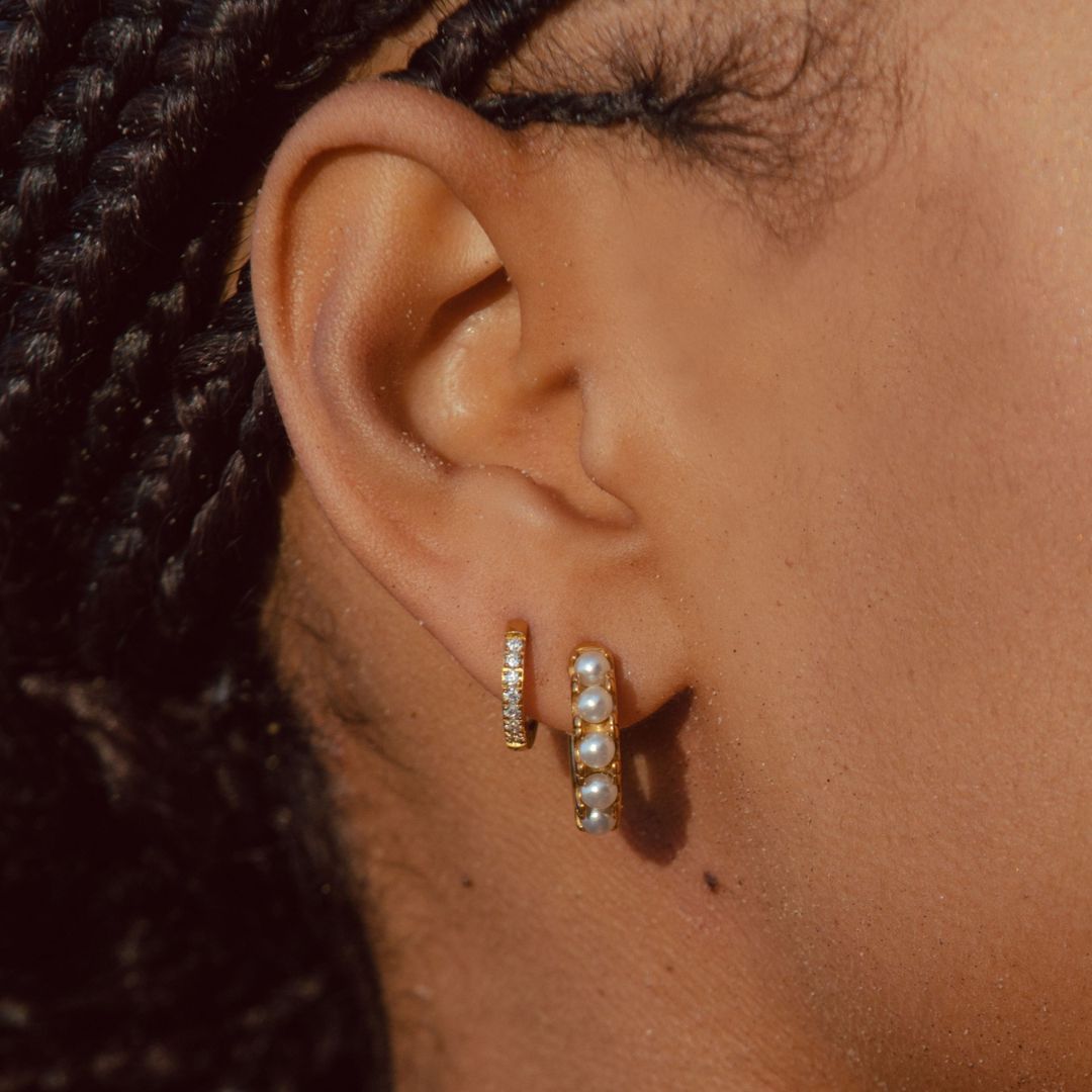 Mini Pearl Earrings - Liora-State of Style