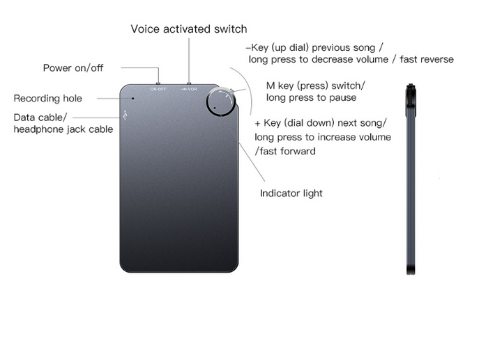 Mini Voice-activated Recorder - EchoNote-8GB-State of Style