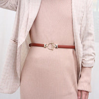 Minimalist Designer Dress Belt – Stylish Leather Belt with Adjustable Metal Buckle-Black-State of Style