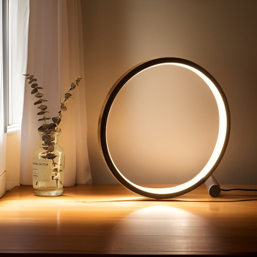 Minimalist Dimmable Table Lamp - EclipseAura Lamp-Black-Clear White-Touch-State of Style