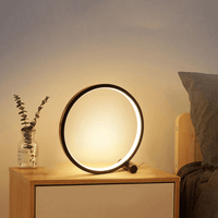 Minimalist Dimmable Table Lamp - EclipseAura Lamp-Black-Clear White-Touch-State of Style