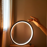 Minimalist Dimmable Table Lamp - EclipseAura Lamp-Black-Clear White-Touch-State of Style