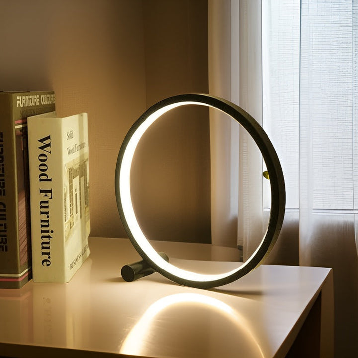 Minimalist Dimmable Table Lamp - EclipseAura Lamp-Black-Clear White-Touch-State of Style