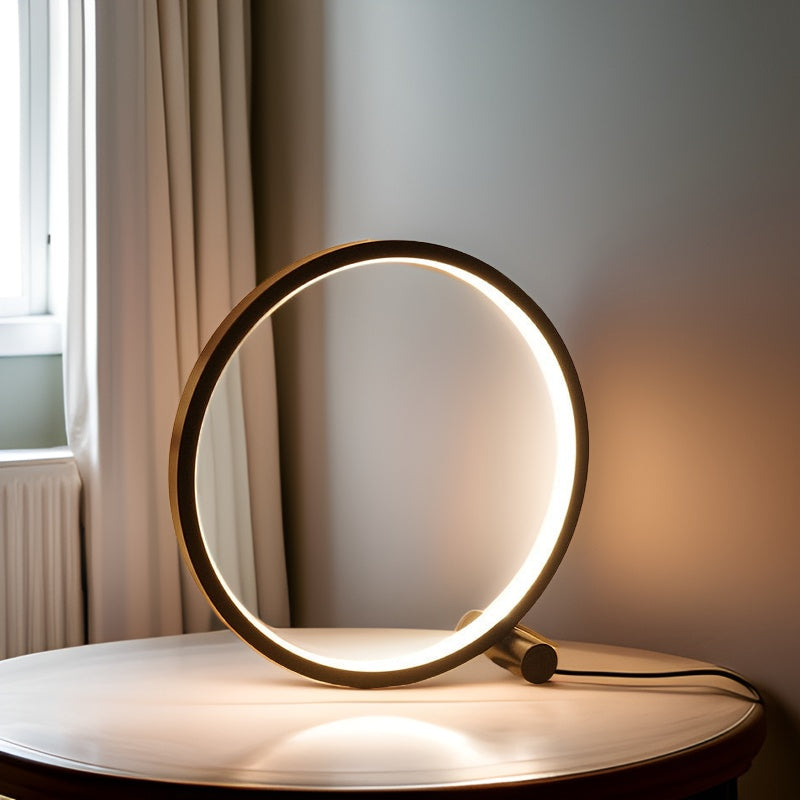 Minimalist Dimmable Table Lamp - EclipseAura Lamp-Black-Cool White-Touch-State of Style
