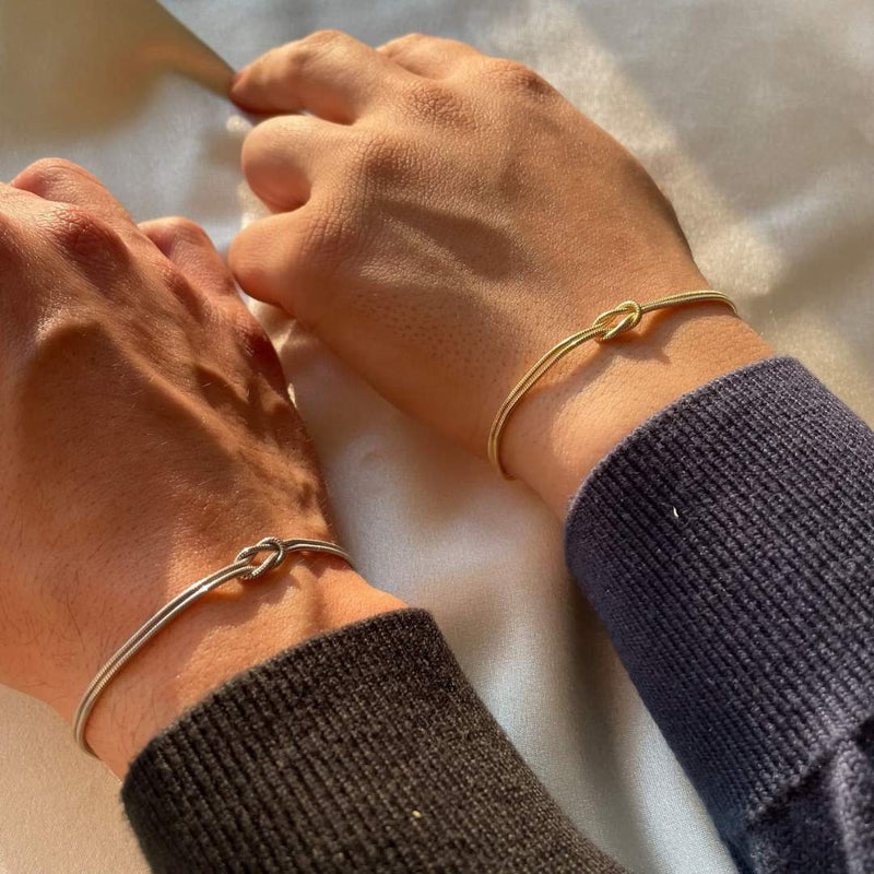Minimalist Knot Bracelet – Elva-Gold-State of Style