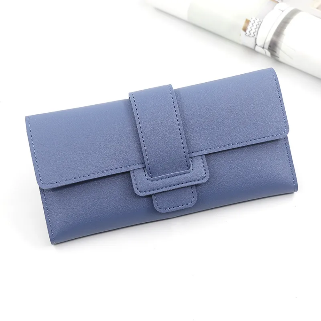 Minimalist Long Leather Wallet – Elegant & Organised Design-Red-State of Style