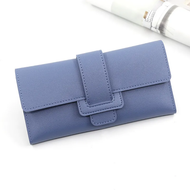 Minimalist Long Leather Wallet – Elegant & Organised Design-Red-State of Style