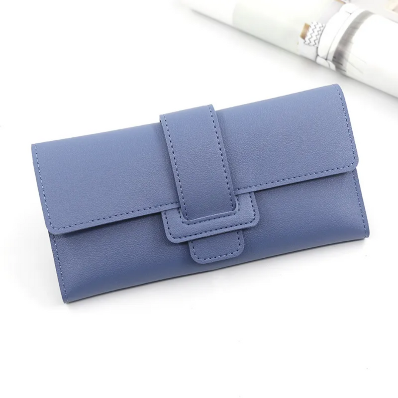 Minimalist Long Leather Wallet – Elegant & Organised Design-Red-State of Style