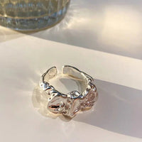 Minimalist Ring with Plissé Lava Design - Arden-Gold-State of Style
