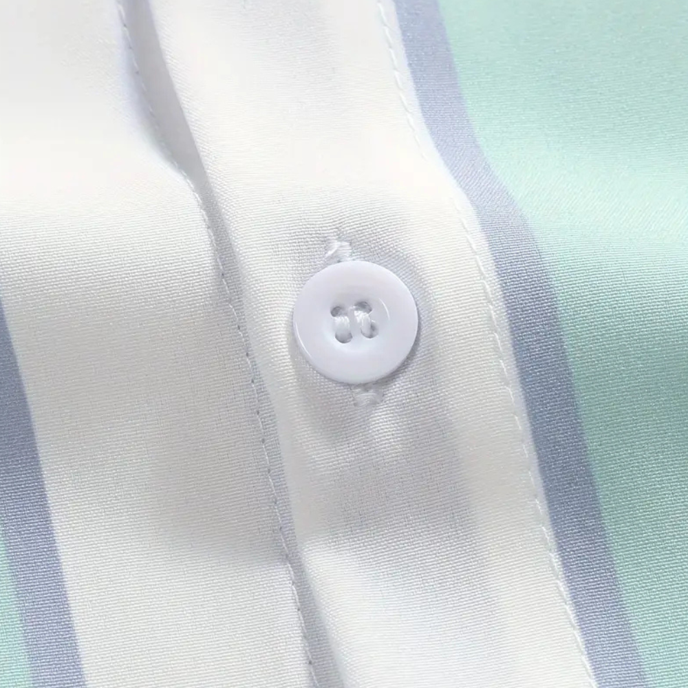 Minimalist Striped Shirt with Button Closure - Felix-S-State of Style