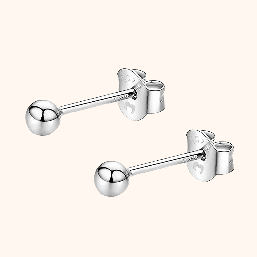Minimalist Stud Earrings - Lunara-2 mm-Silver-State of Style