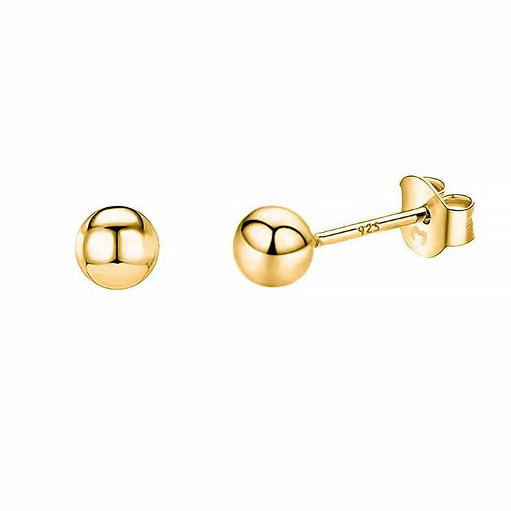 Minimalist Stud Earrings - Lunara-3 mm-18K Gold-Plated-State of Style