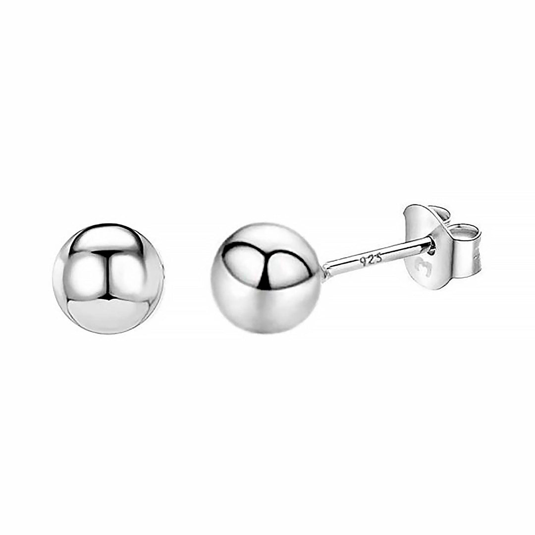 Minimalist Stud Earrings - Lunara-4 mm-Silver-State of Style