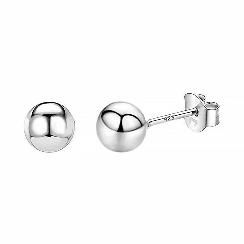 Minimalist Stud Earrings - Lunara-4 mm-Silver-State of Style