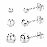 Minimalist Stud Earrings - Lunara-Set (All sizes)-Silver-State of Style