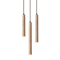 Minimalist Travertine Wabi-Sabi Style LED Chandelier - LumoLine-1 Head-State of Style