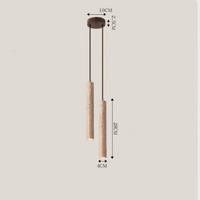 Minimalist Travertine Wabi-Sabi Style LED Chandelier - LumoLine-1 Head-State of Style