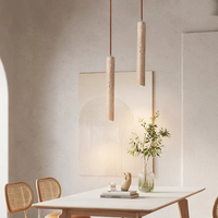 Minimalist Travertine Wabi-Sabi Style LED Chandelier - LumoLine-2 Head-State of Style