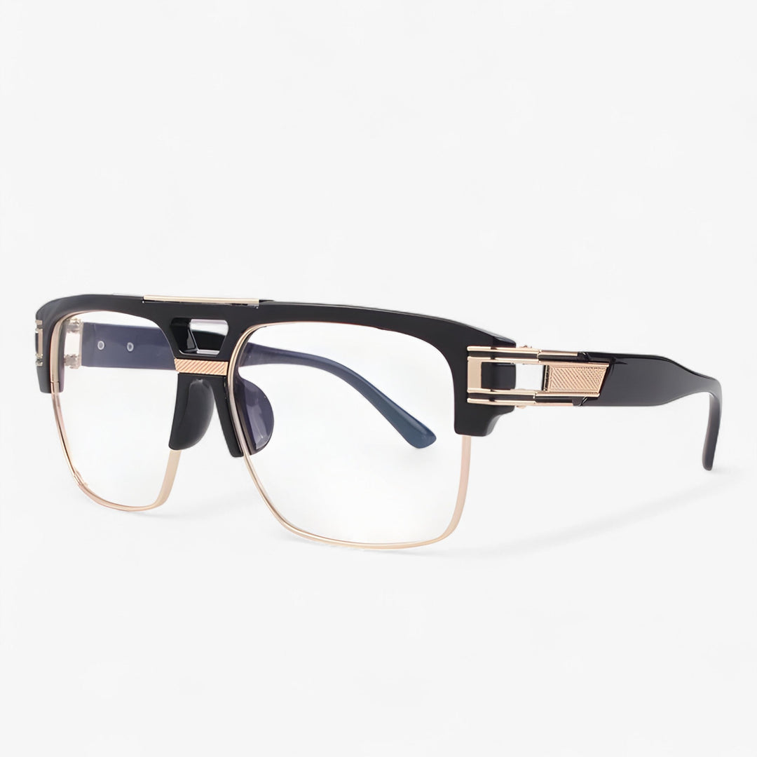 Mirrored Retro Designer Sunglasses – Calvero-Black Transparent-State of Style