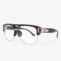 Mirrored Retro Designer Sunglasses – Calvero-Black Transparent-State of Style
