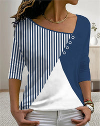 MirtesShirt | Women's Classic V-Neck Tee-Blue-S-State of Style