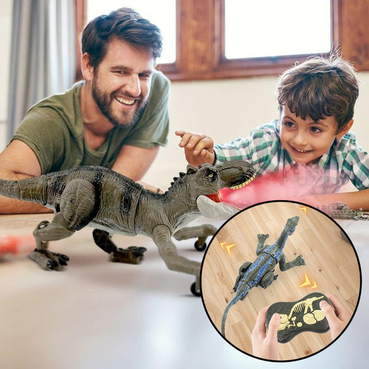 Mist-spewing Interactive Dinosaur from a Distance - RoboRex-Velociraptor 22cm - Blue-State of Style