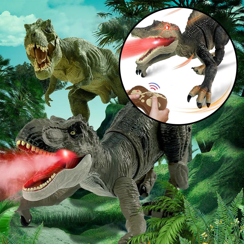 Mist-spewing Interactive Dinosaur from a Distance - RoboRex-Velociraptor 22cm - Blue-State of Style