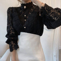MitziBlouse | Women's Elegant Lace Top-Apricot-S-State of Style