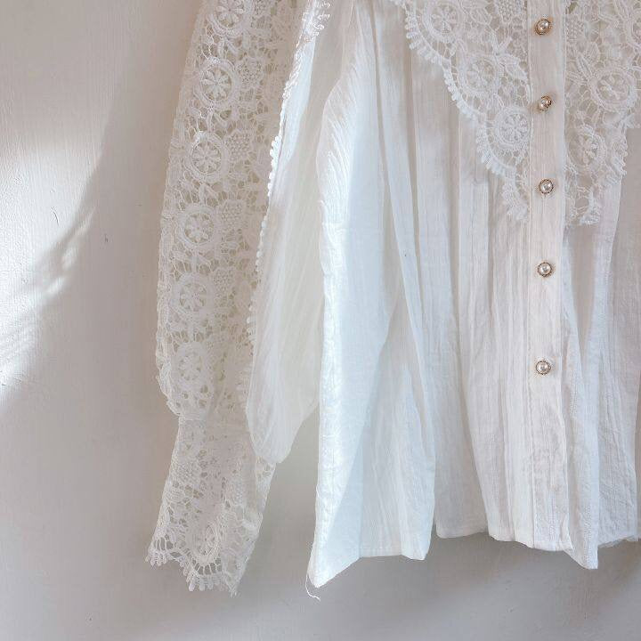 MitziBlouse | Women's Elegant Lace Top-Apricot-S-State of Style