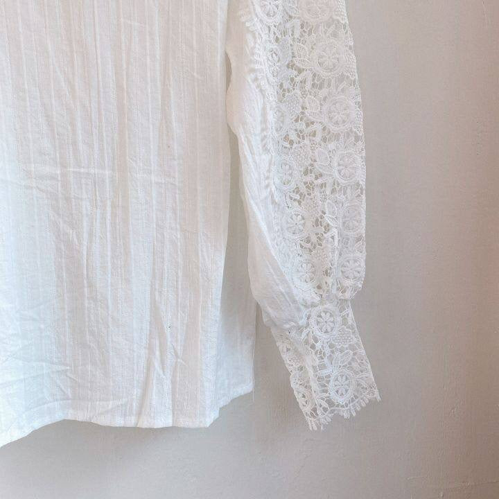 MitziBlouse | Women's Elegant Lace Top-Apricot-S-State of Style