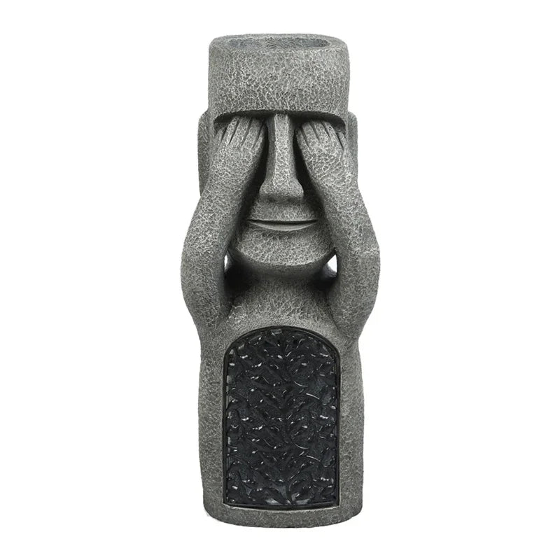 MoaiGlow Easter Island Planter Statue with LED Light-A-State of Style