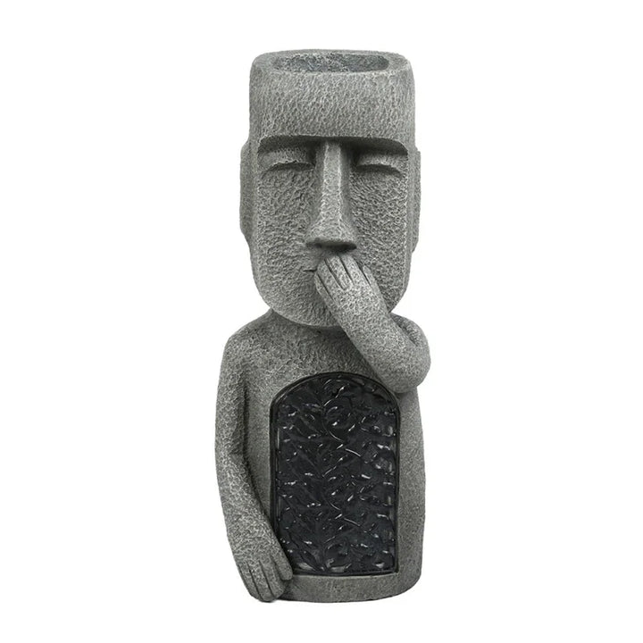 MoaiGlow Easter Island Planter Statue with LED Light-B-State of Style
