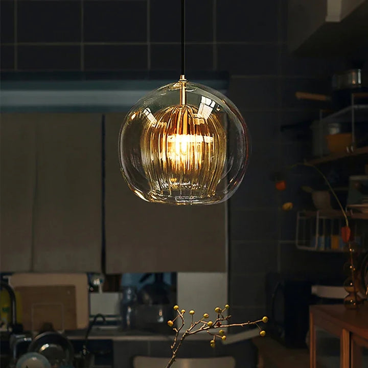 Modern Aluminium-Glass Pendant Lamp - LumaLite-Transparent-Neutral White-State of Style
