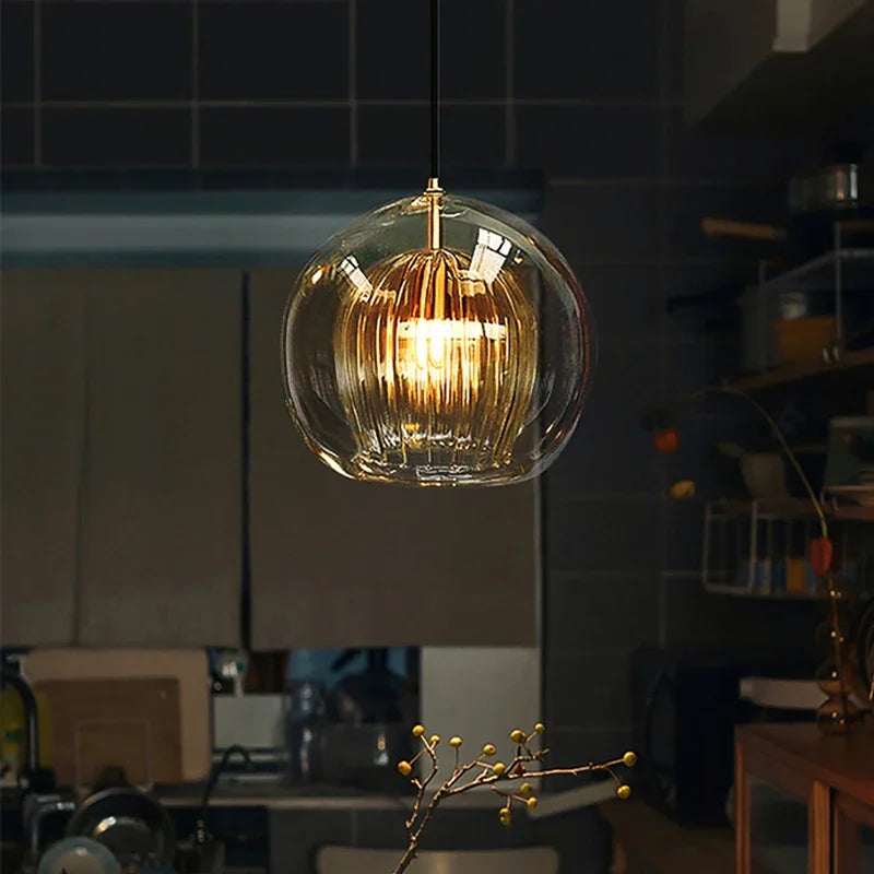 Modern Aluminium-Glass Pendant Lamp - LumaLite-Transparent-Neutral White-State of Style