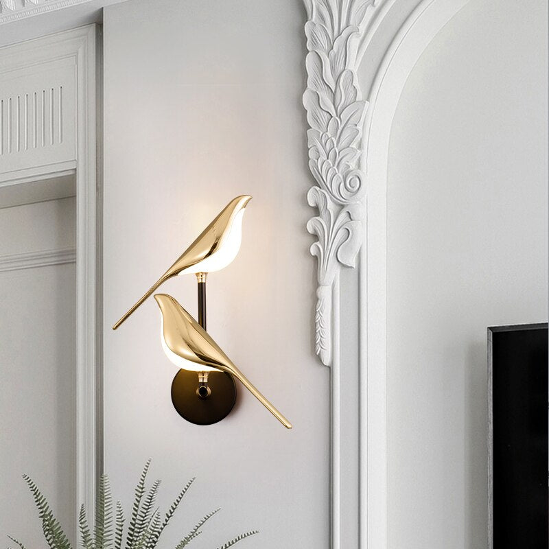 Modern Birds Wall Lamp - AviaryGlow-1 Bird Wall Lamp-State of Style
