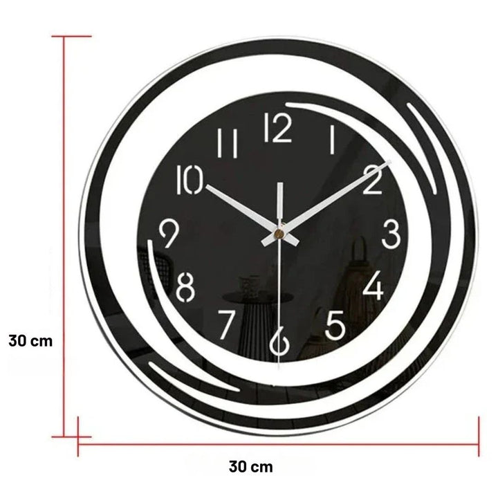 Modern Black Wall Clock made of Acrylic - ScandiTime-State of Style